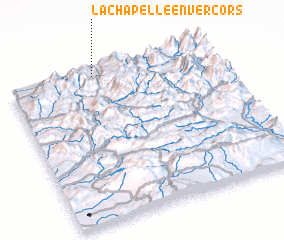 3d view of La Chapelle-en-Vercors