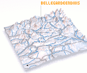 3d view of Bellegarde-en-Diois