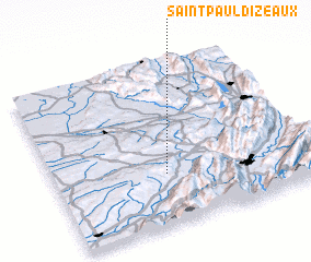 3d view of Saint-Paul-dʼIzeaux