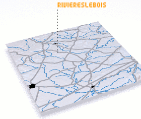 3d view of Rivières-le-Bois