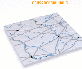 3d view of Cousances-aux-Bois