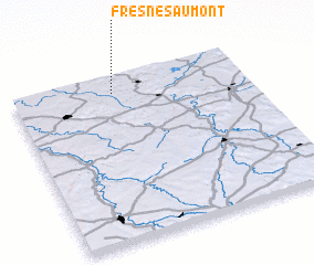 3d view of Fresnes-au-Mont