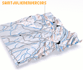 3d view of Saint-Julien-en-Vercors