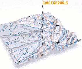 3d view of Saint-Gervais