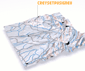 3d view of Creys-et-Pusigneu