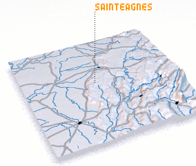 3d view of Sainte-Agnès