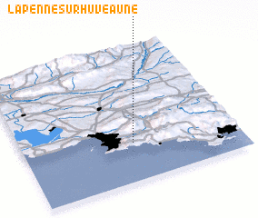 3d view of La Penne-sur-Huveaune