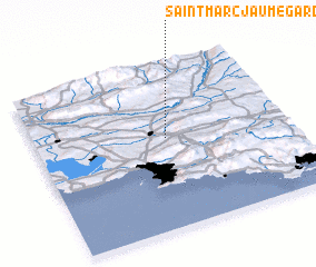 3d view of Saint-Marc-Jaumegarde