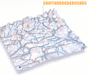 3d view of Saint-André-de-Rosans