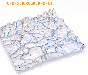 3d view of Ferrassières-de-Barret