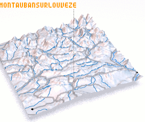 3d view of Montauban-sur-lʼOuvèze