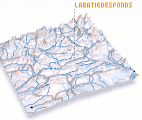 3d view of La Bâtie-des-Fonds