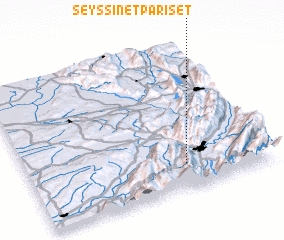 3d view of Seyssinet-Pariset