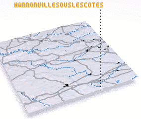 3d view of Hannonville-sous-les-Côtes