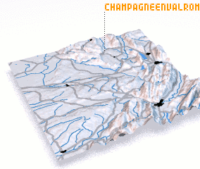 3d view of Champagne-en-Valromay