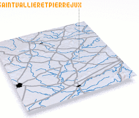 3d view of Beaujeu-Saint-Vallier-et-Pierrejux