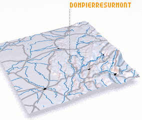 3d view of Dompierre-sur-Mont