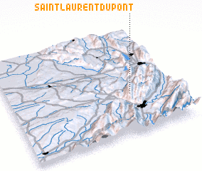 3d view of Saint-Laurent-du-Pont