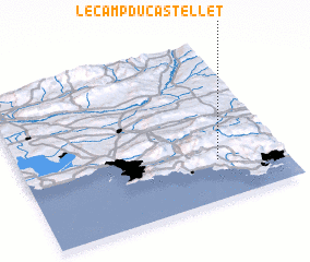 3d view of Le Camp du Castellet