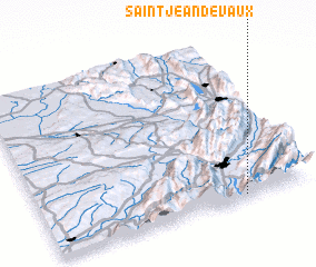 3d view of Saint-Jean-de-Vaux