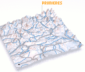 3d view of Prunières