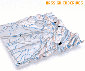 3d view of Massignieu-de-Rives