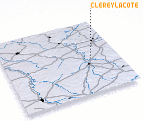 3d view of Clérey-la Côte