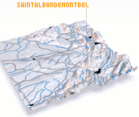 3d view of Saint-Alban-de-Montbel