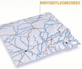 3d view of Montigny-lès-Arsures