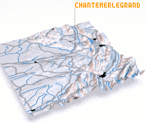 3d view of Chantemerle-Grand