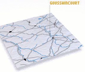 3d view of Goussaincourt