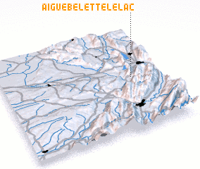 3d view of Aiguebelette-le-Lac