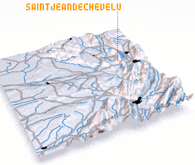 3d view of Saint-Jean-de-Chevelu