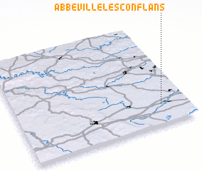 3d view of Abbéville-lès-Conflans