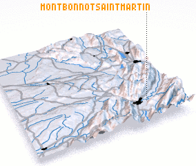 3d view of Montbonnot-Saint-Martin