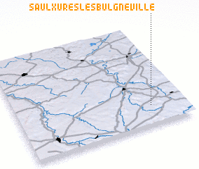 3d view of Saulxures-lès-Bulgnéville