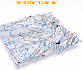 3d view of Drumettaz-Clarafond