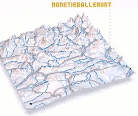 3d view of Monêtier-Allemont