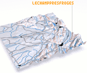 3d view of Le Champ-près-Froges