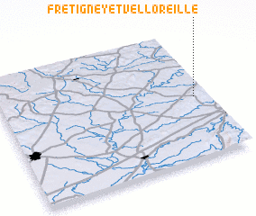 3d view of Frétigney-et-Velloreille