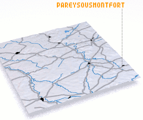 3d view of Parey-sous-Montfort