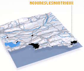 3d view of Méounes-lès-Montrieux