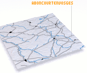 3d view of Aboncourt-en-Vosges