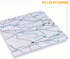 3d view of Villecey-sur-Mad