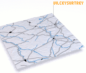 3d view of Vilcey-sur-Trey