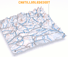 3d view of Châtillon-le-Désert