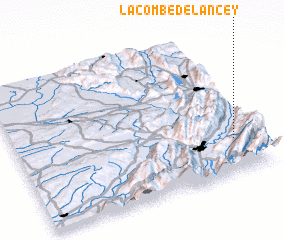 3d view of La Combe-de-Lancey