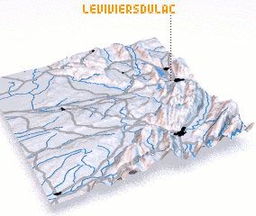 3d view of Le Viviers-du-Lac