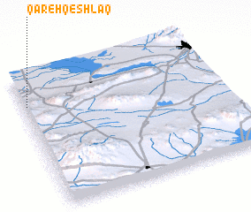 3d view of Qareh Qeshlāq