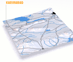 3d view of Karīmābād